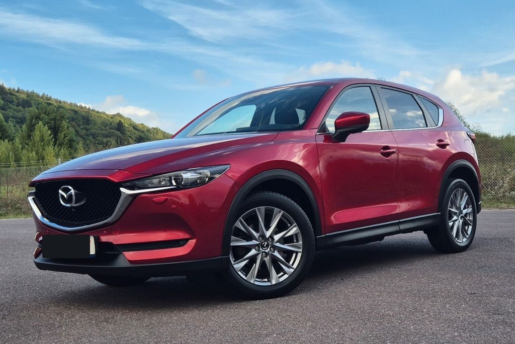 Mazda CX-5 Ad'vantage AWD, LED, AHK, Erstzulassung 10/2021, 65.900 Kilometer, Rot